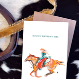 howdy birthday girl card