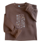 Cowgirl Boots Embroidered Sweatshirt