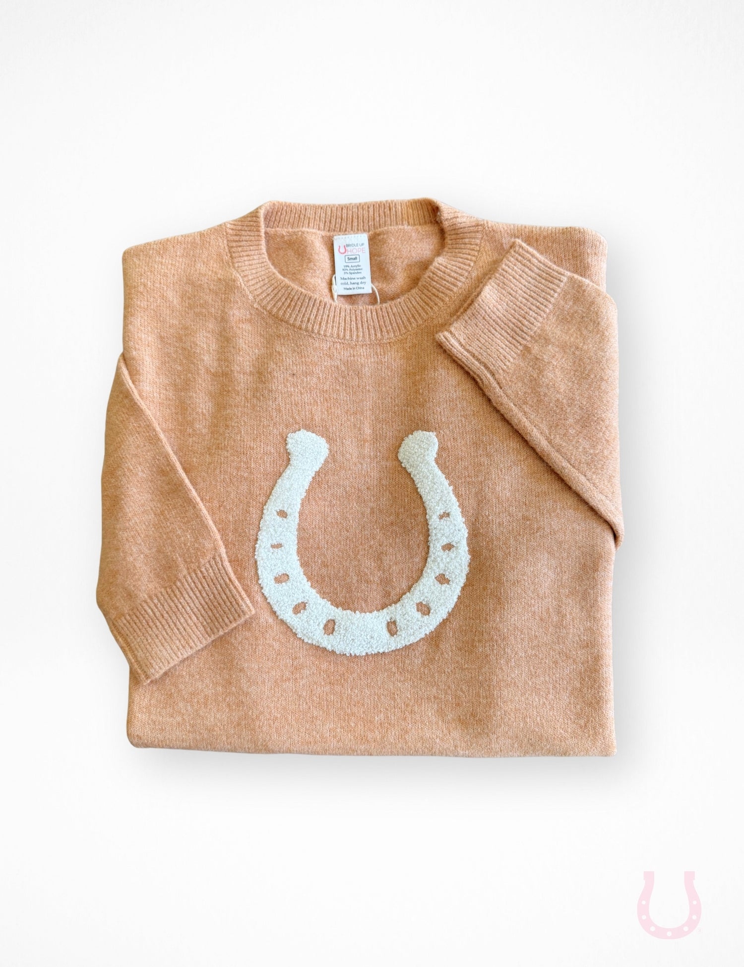 Lucky Horseshoe Cropped Sweater