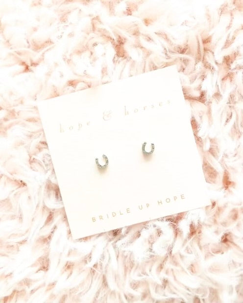 mini horseshoe earrings