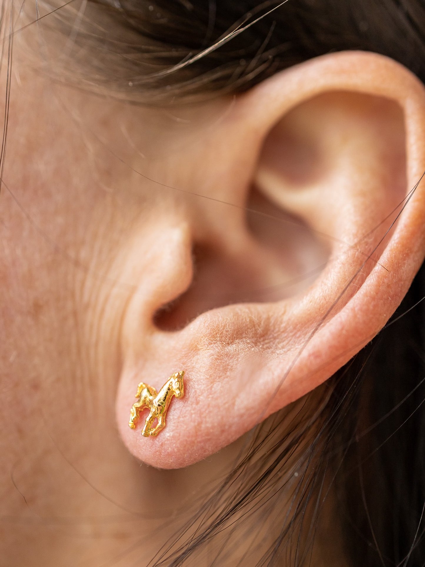 tiny horse earrings