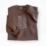 Cowgirl Boots Embroidered Sweatshirt