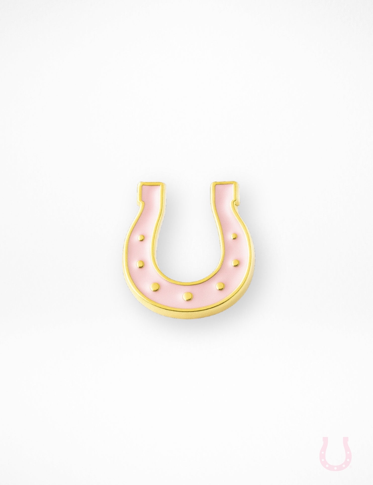 Lucky Pink Horseshoe Pin