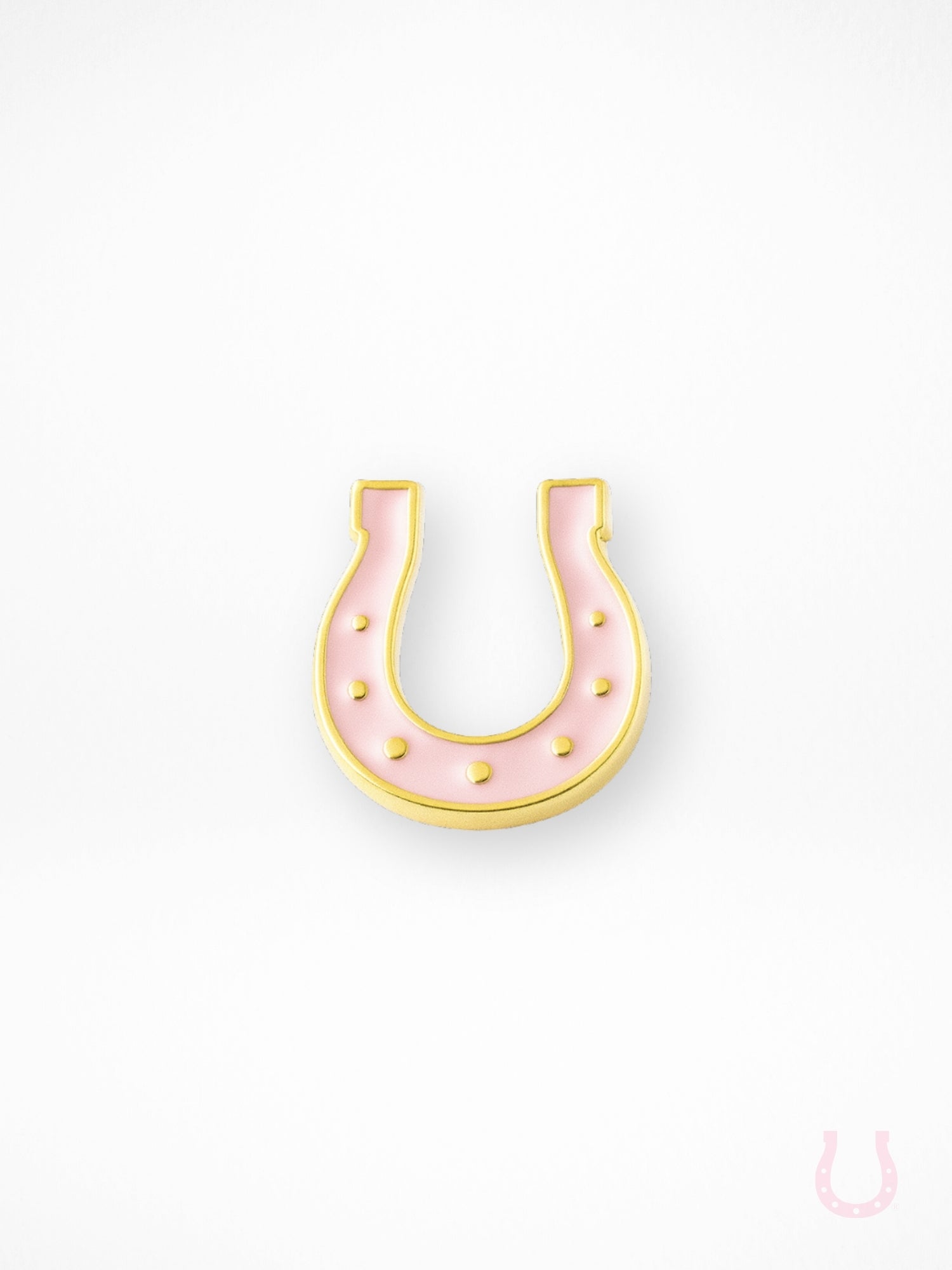 Lucky Pink Horseshoe Pin