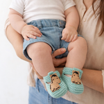 Pony Booties Hand-knit (Mint)