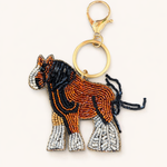 Little Chestnut Horse Hand-Beaded Keychain