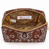 Ranch Girl Quilted Cosmetic Bag (Pink or Brown)
