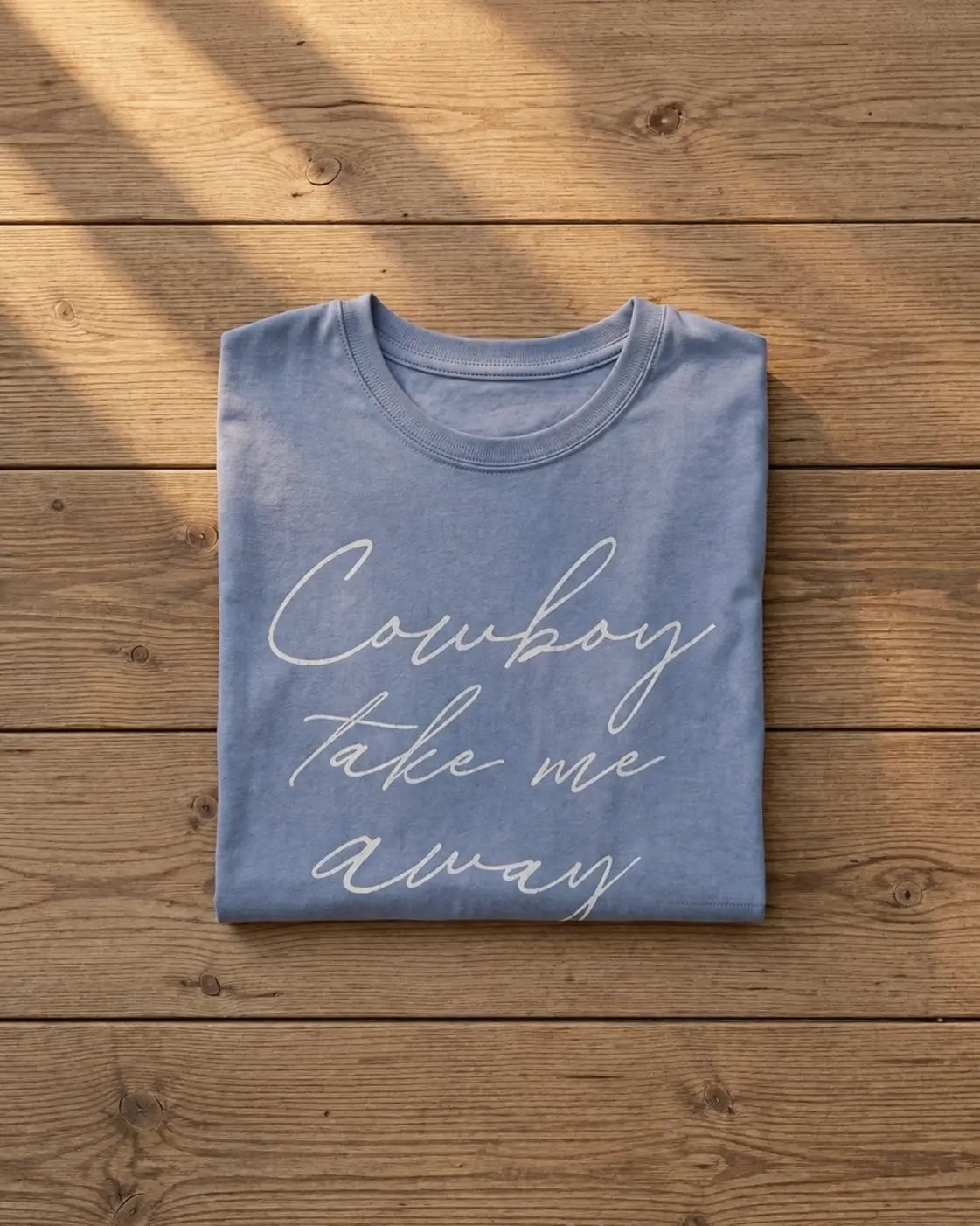 Cowboy Take Me Away Long-Crop Tee Faire - Rustee Clothing