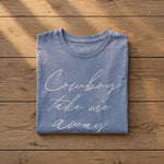Cowboy Take Me Away Long-Crop Tee Faire - Rustee Clothing