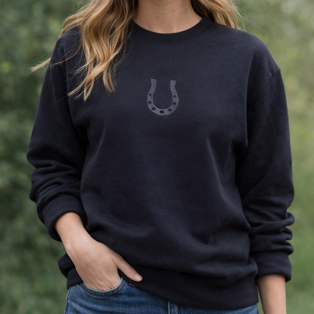 Fortuna Horseshoe Sweatshirt (Black)