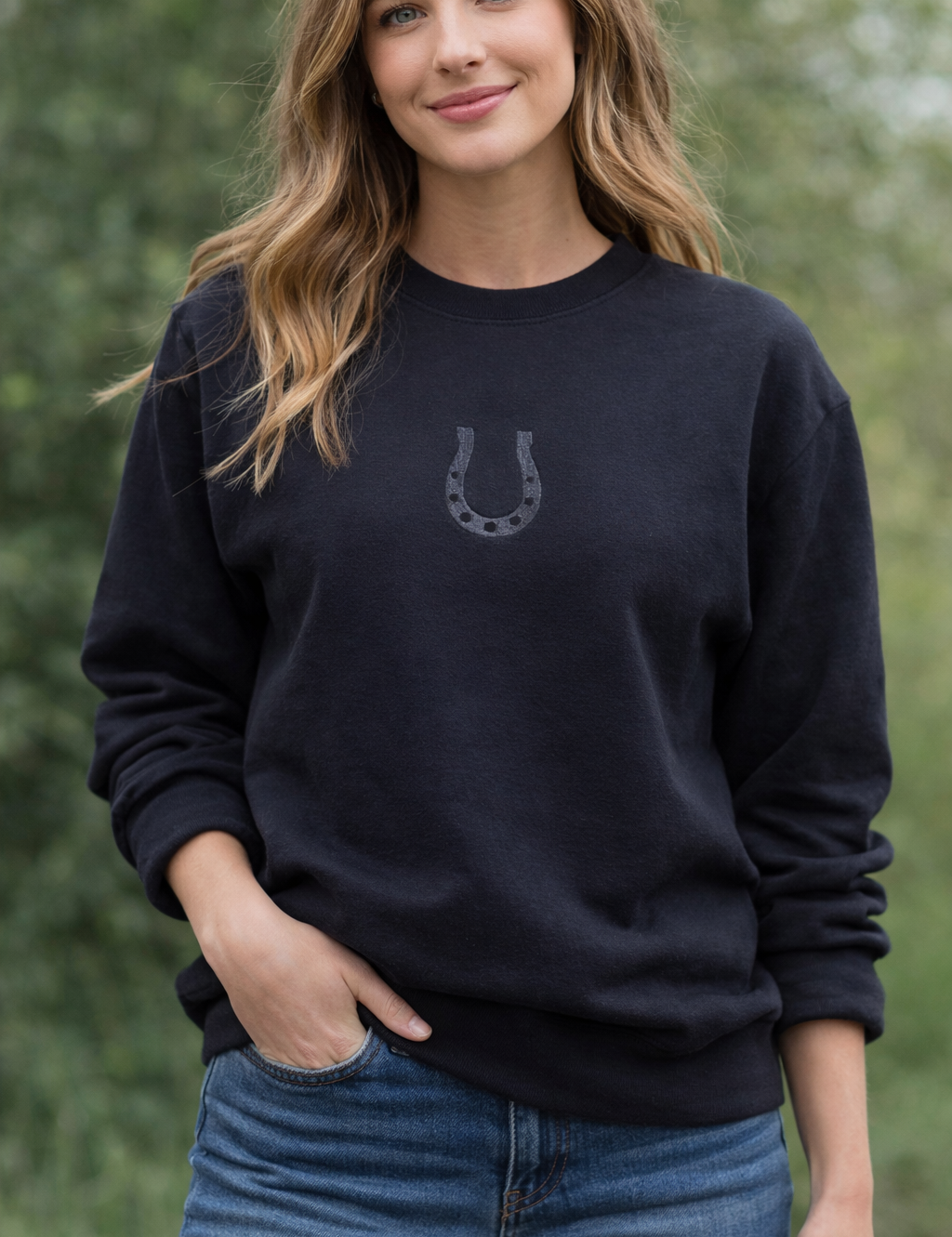 Fortuna Horseshoe Sweatshirt (Black)