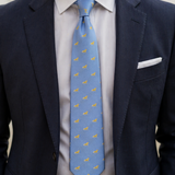 Weston Sky Blue Horse Silk Tie