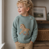 Gwenny Horse Sweater (Seafoam)