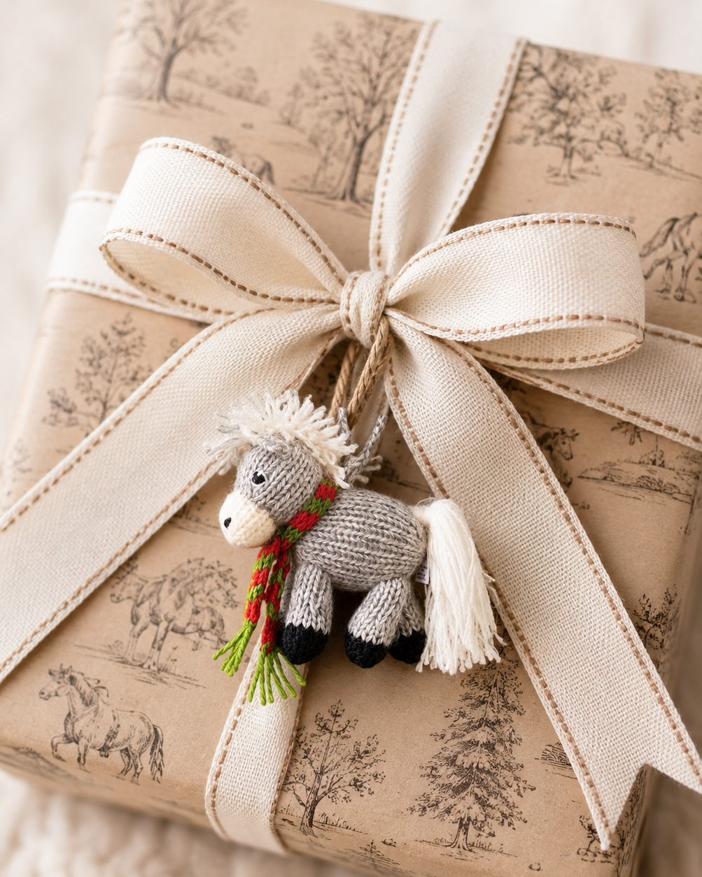 Horse Hand-Knit Ornaments (Set of 2)