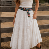 Sunshine Rodeo Embroidered Wool Belt