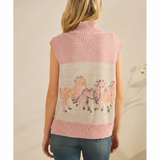 Horse Whinny Sleeveless Knit Vest