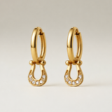 Horseshoe Huggie Earrings