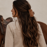 Prairie Paisley Leather Hair Claw