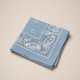 Vintage Dusty Blue Hand-Dyed Bandana