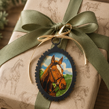 Vintage Horse Portrait Ornaments (Set of 5)