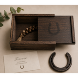 Vintage Horseshoe Wood Box (Large)