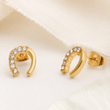 Sparkle & Hope Horseshoe Earrings