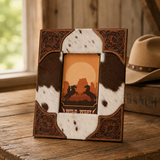 Saddle Ridge Cowhide Tooled Frame