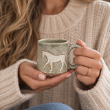 Quiet Meadow Handmade Horse Mug (Sage/Gray)