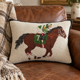 Derby Day Horse Pillow