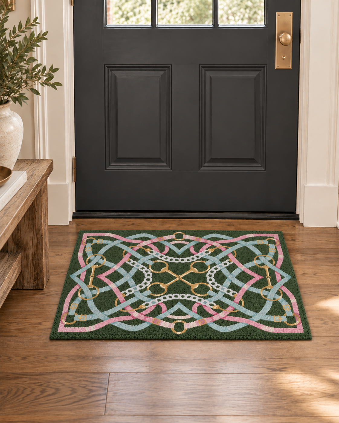 Bridle & Bit Equestrian Hook Rug