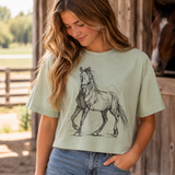 Spirit Horse Long-Crop Tee