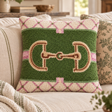 Snaffle & Sage Wool Hook Pillow