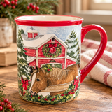 Taza de Navidad de Caballo Castaño