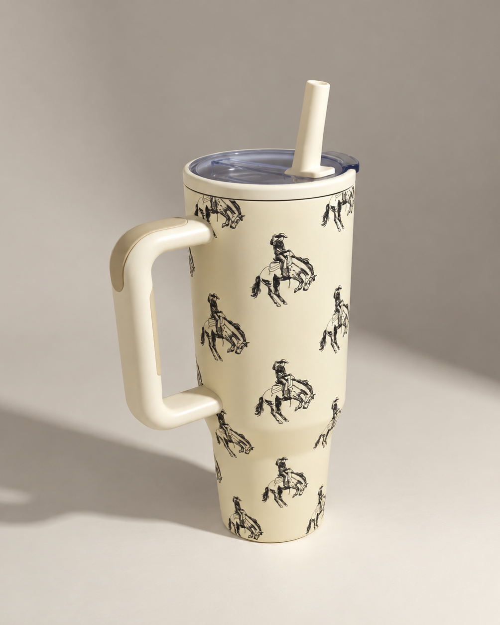 Buckin' Bronco Western Tumbler Water Bottle (40 oz)