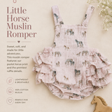 Little Horse Muslin Romper