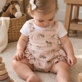 Little Horse Muslin Romper