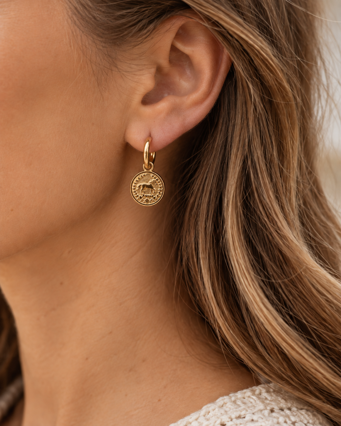 Equus Horse Huggie Earrings