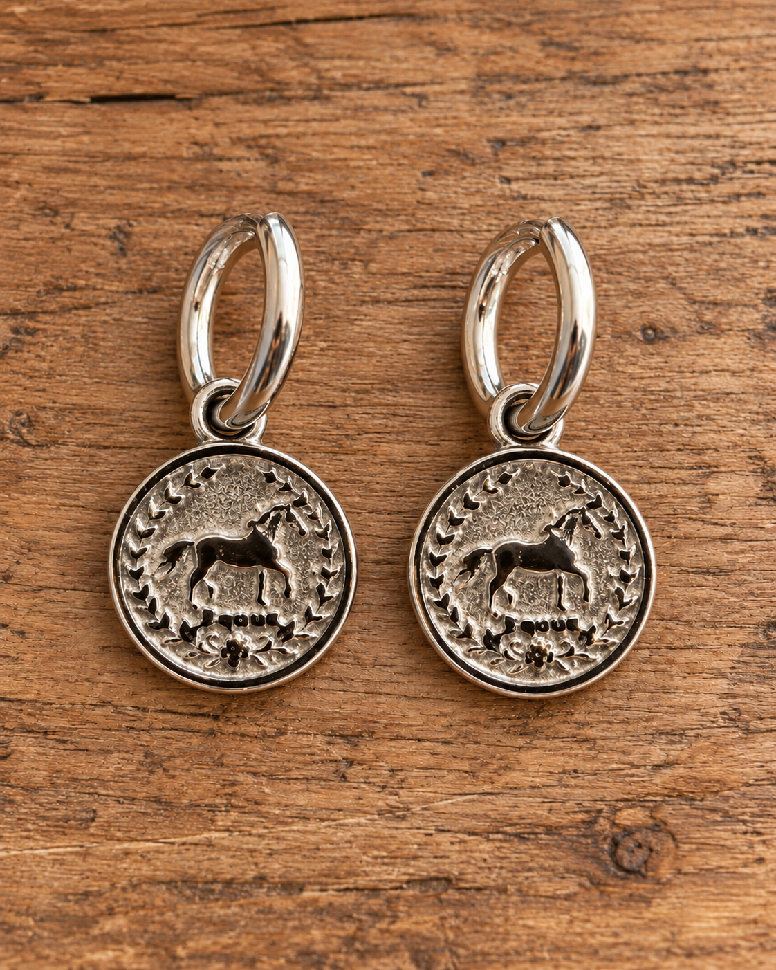 Equus Horse Huggie Earrings