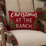Christmas At The Ranch - Wool Hook Pillow