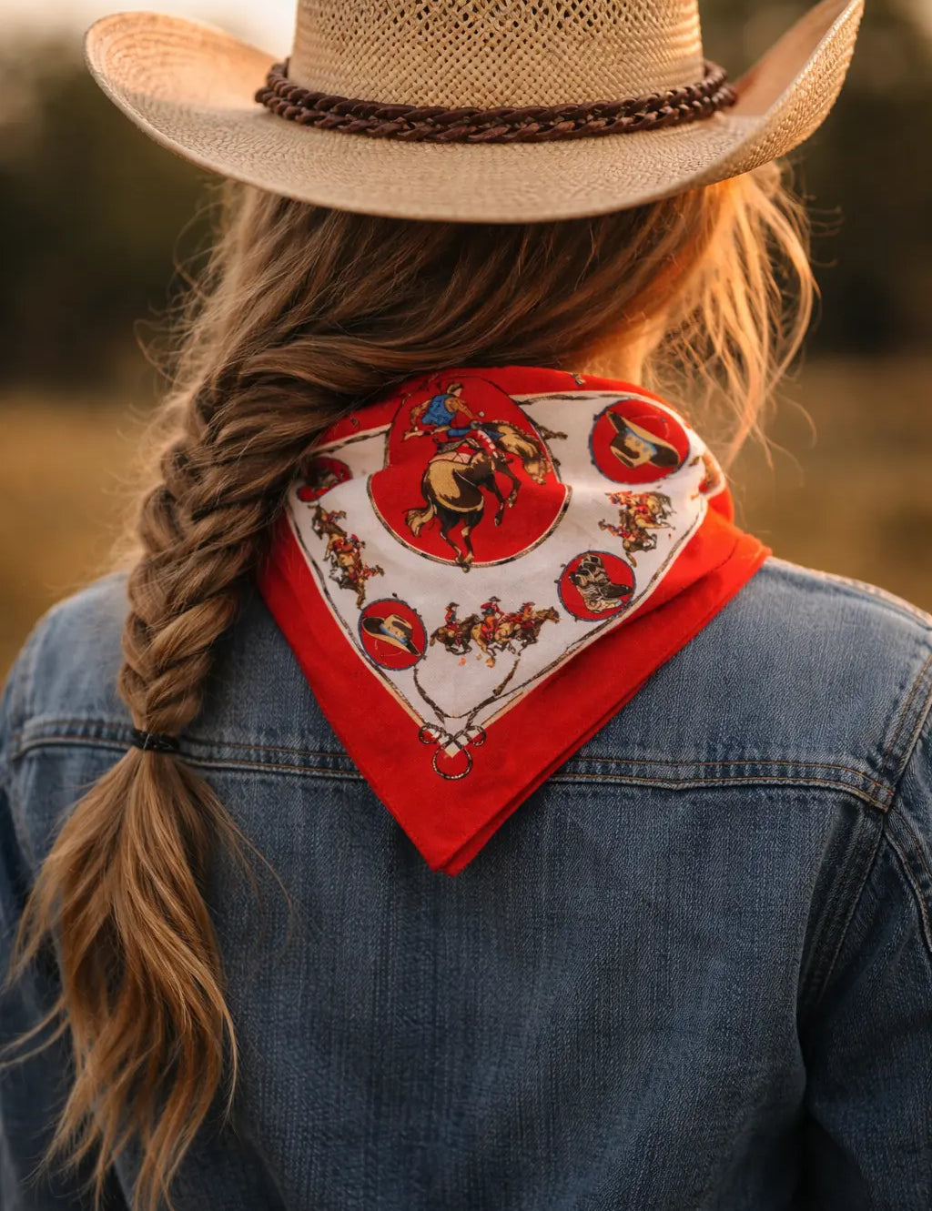 Red Rodeo Rider Bandana Faire - The Bandanna Company