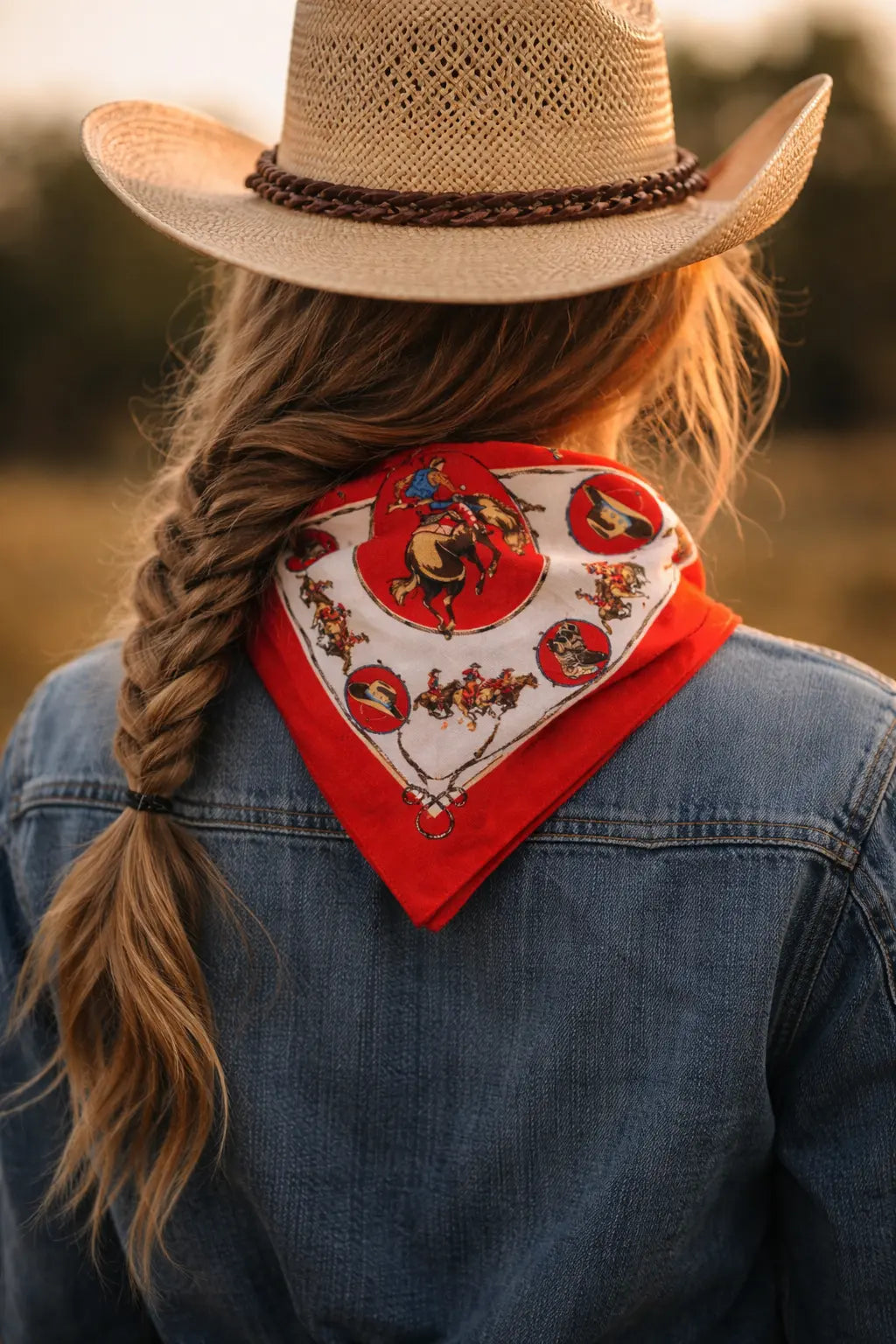 Red Rodeo Rider Bandana Faire - The Bandanna Company