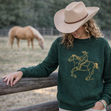 Bridle Up Rider Sweater (Green)