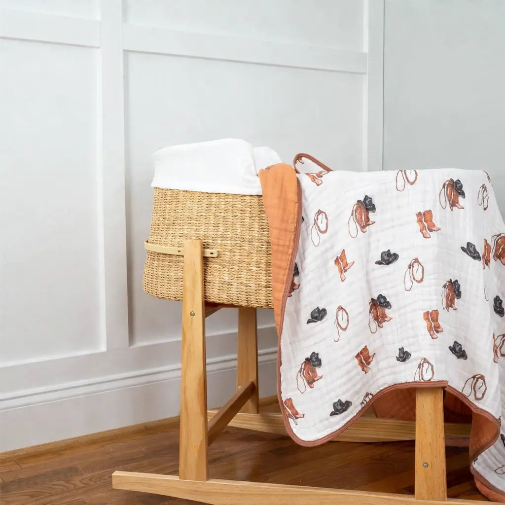 Western Toddler Muslin Blanket Faire - LollyBanks