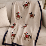 Manta de bebé de algodón para carreras de caballos ecuestres