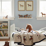 Manta de bebé de algodón para carreras de caballos ecuestres