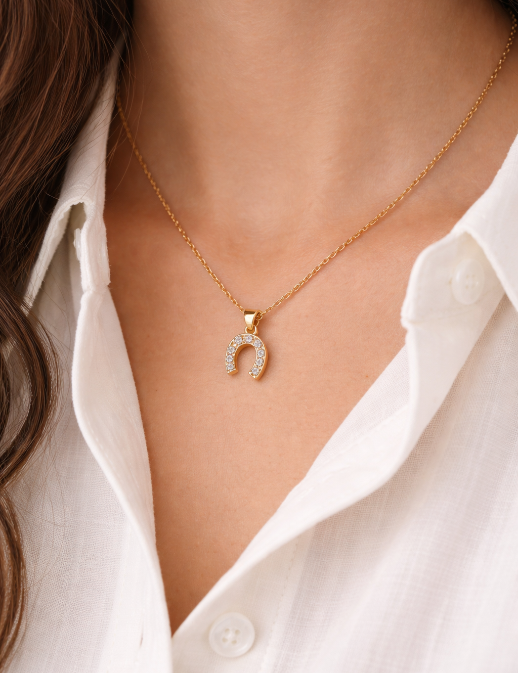Hope Shines Horseshoe Necklace