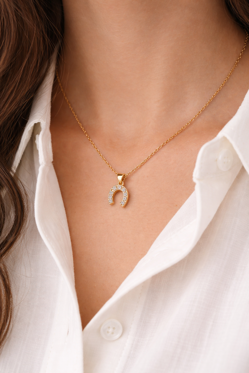 Hope Shines Horseshoe Necklace