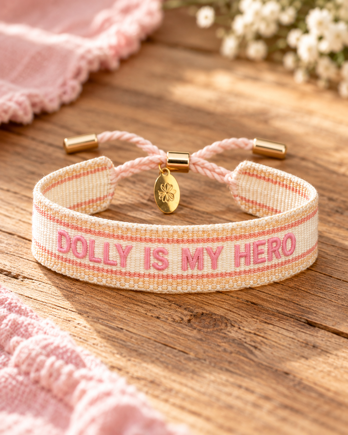 Dolly Is My Hero - Adjustable Woven Bracelet