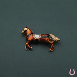 Bridle Up Horse Brooch