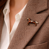 Bridle Up Horse Brooch